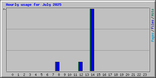 Hourly usage for July 2025