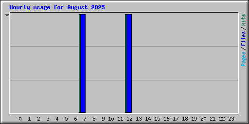Hourly usage for August 2025
