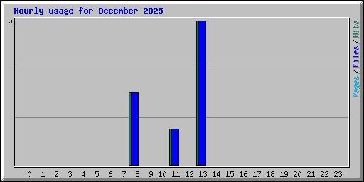 Hourly usage for December 2025