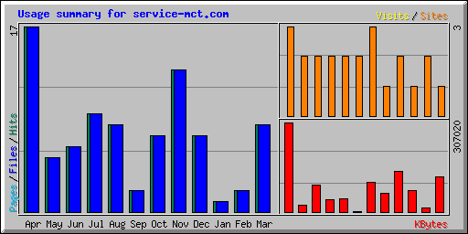 Usage summary for service-mct.com