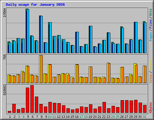 Daily usage for January 2026