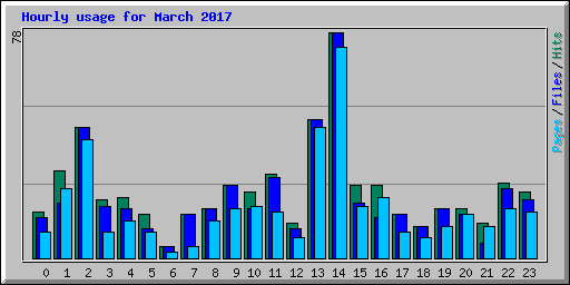 Hourly usage for March 2017