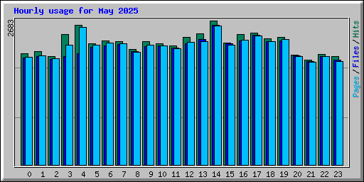 Hourly usage for May 2025