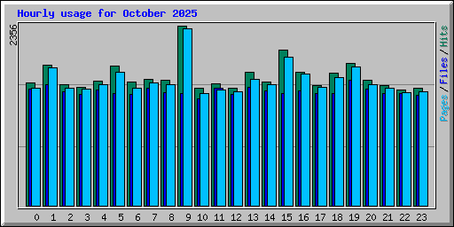 Hourly usage for October 2025