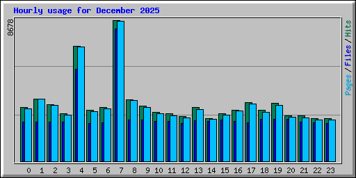 Hourly usage for December 2025