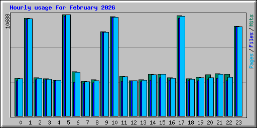 Hourly usage for February 2026