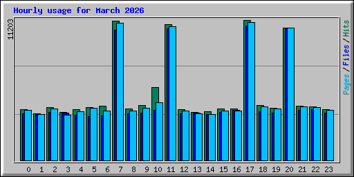 Hourly usage for March 2026