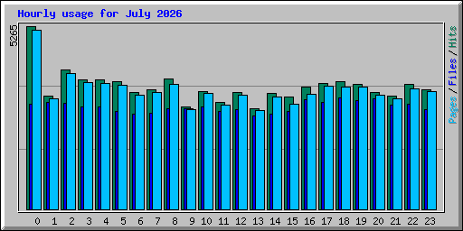 Hourly usage for July 2026