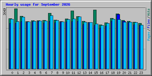Hourly usage for September 2026
