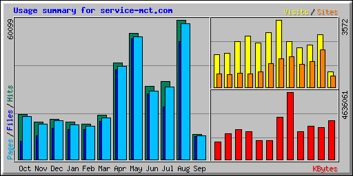 Usage summary for service-mct.com